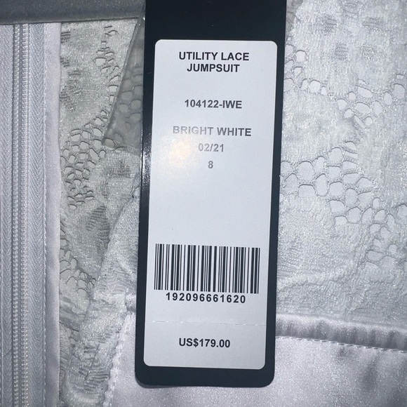 NWT Bebe Boho Wide Leg Lace Jumpsuit Sz 8 - Picture 9 of 10